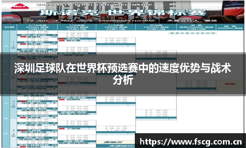 深圳足球队在世界杯预选赛中的速度优势与战术分析